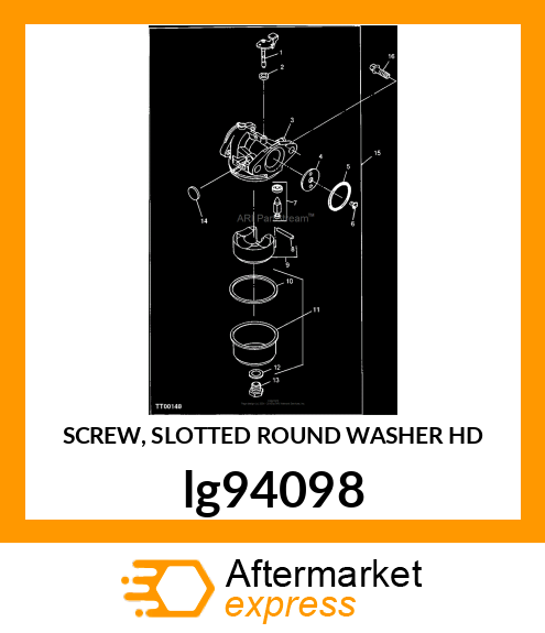 SCREW, SLOTTED ROUND WASHER HD lg94098