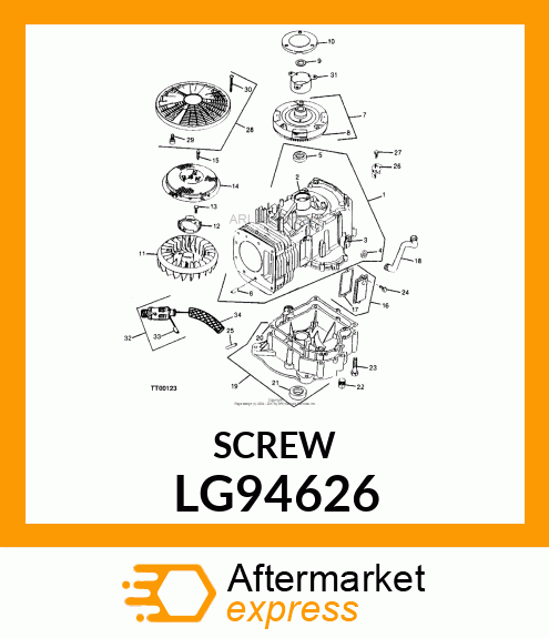 Screw - SCREW, HEX LG94626