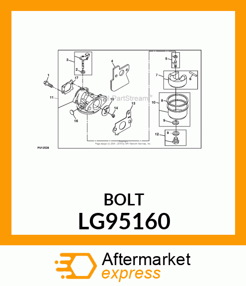 SCREW, SCREW, INTAKE MANIFOLD LG95160