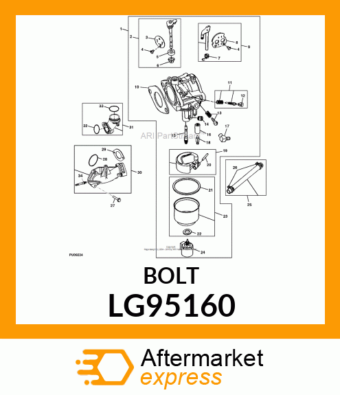 SCREW, SCREW, INTAKE MANIFOLD LG95160