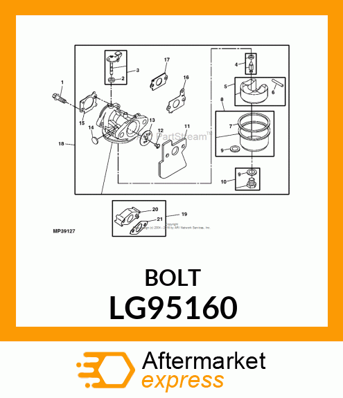 SCREW, SCREW, INTAKE MANIFOLD LG95160