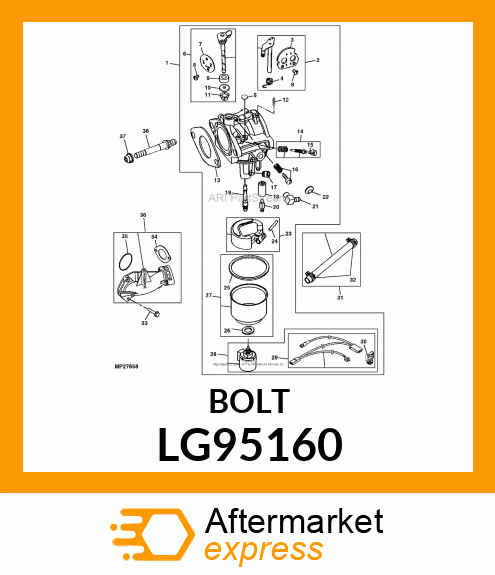 SCREW, SCREW, INTAKE MANIFOLD LG95160