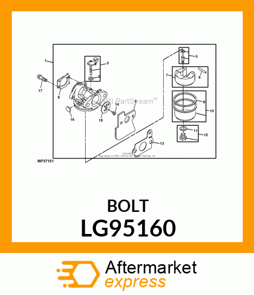 SCREW, SCREW, INTAKE MANIFOLD LG95160