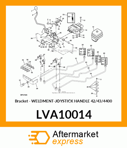 Bracket - WELDMENT-JOYSTICK HANDLE 42/43/4400 LVA10014