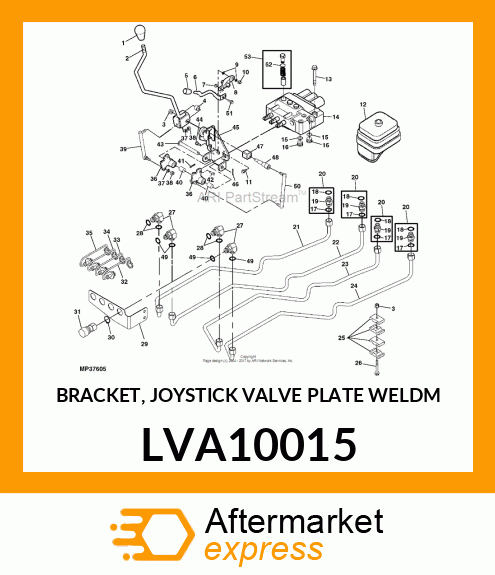 BRACKET, JOYSTICK VALVE PLATE WELDM LVA10015