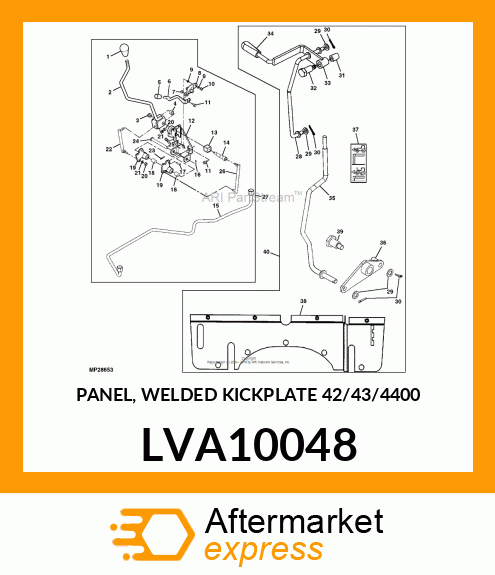 PANEL, WELDED KICKPLATE 42/43/4400 LVA10048