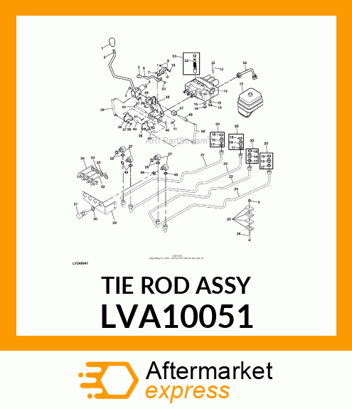 TIE ROD ASSEMBLY, ROD, FIXED BUCKET LVA10051