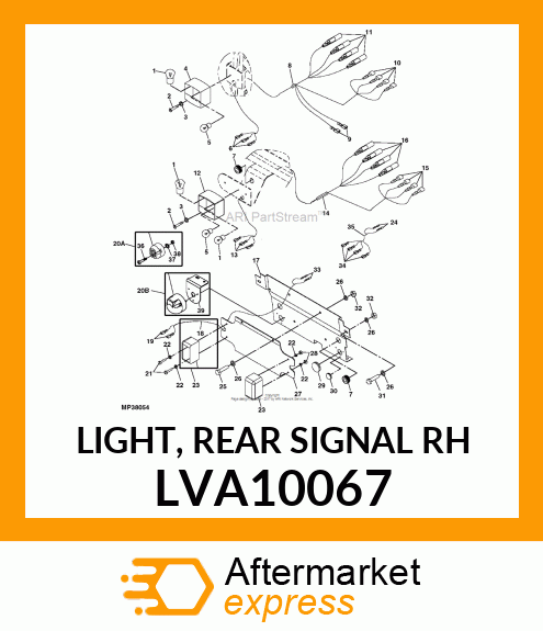 LIGHT, REAR SIGNAL RH LVA10067