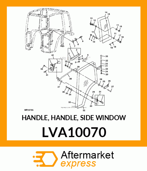 HANDLE, HANDLE, SIDE WINDOW LVA10070