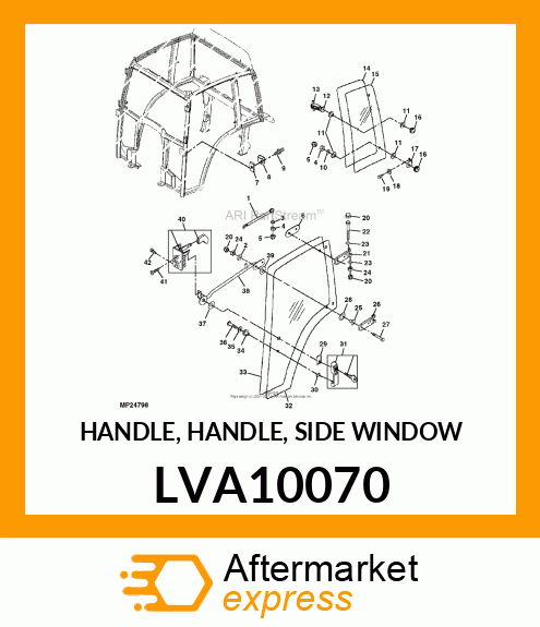 HANDLE, HANDLE, SIDE WINDOW LVA10070