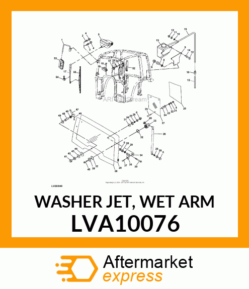 WASHER JET, WET ARM LVA10076