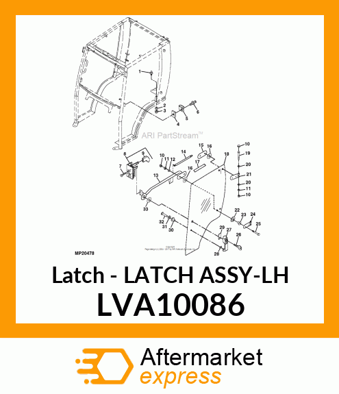 Latch - LATCH ASSY-LH LVA10086