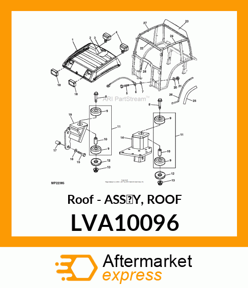 Roof - ASS'Y, ROOF LVA10096