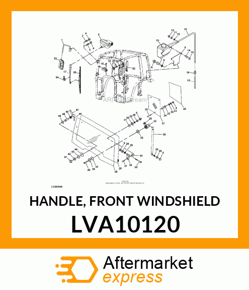 HANDLE, FRONT WINDSHIELD LVA10120