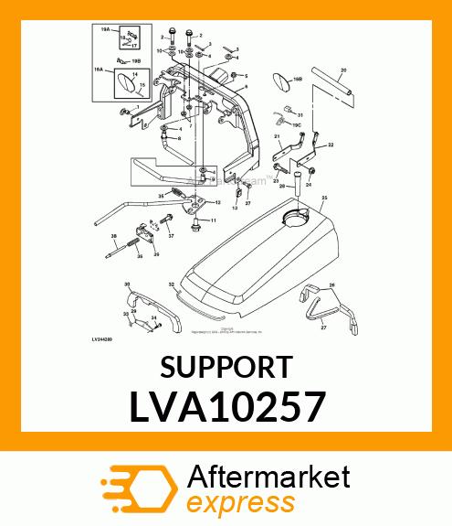 SUPPORT, HOOD SUPPORT LVA10257