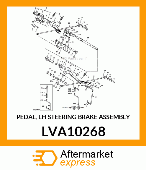 PEDAL, LH STEERING BRAKE ASSEMBLY LVA10268