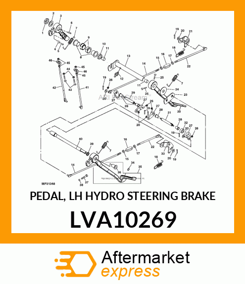 PEDAL, LH HYDRO STEERING BRAKE LVA10269