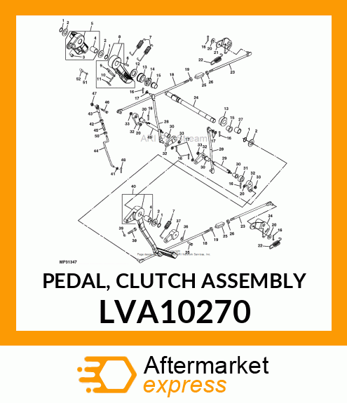 PEDAL, CLUTCH ASSEMBLY LVA10270