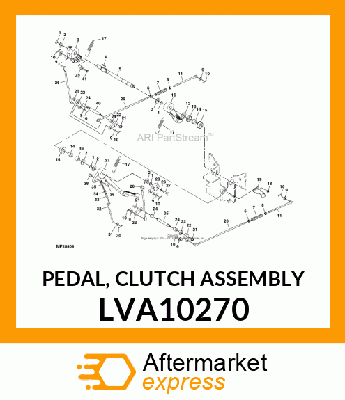 PEDAL, CLUTCH ASSEMBLY LVA10270