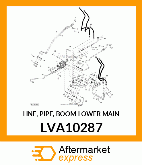 LINE, PIPE, BOOM LOWER MAIN LVA10287