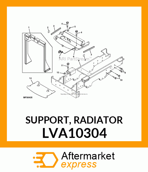 SUPPORT, RADIATOR LVA10304