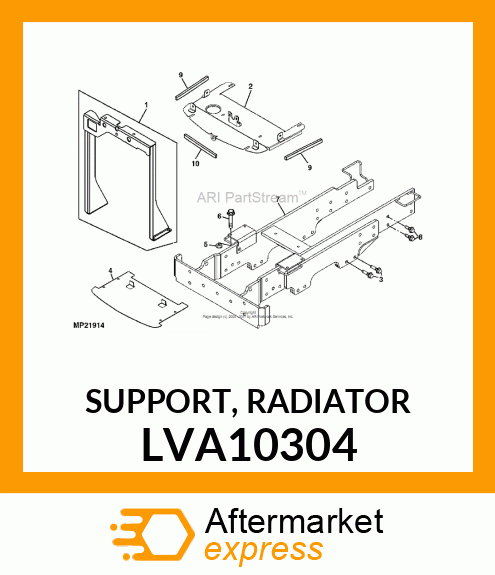 SUPPORT, RADIATOR LVA10304