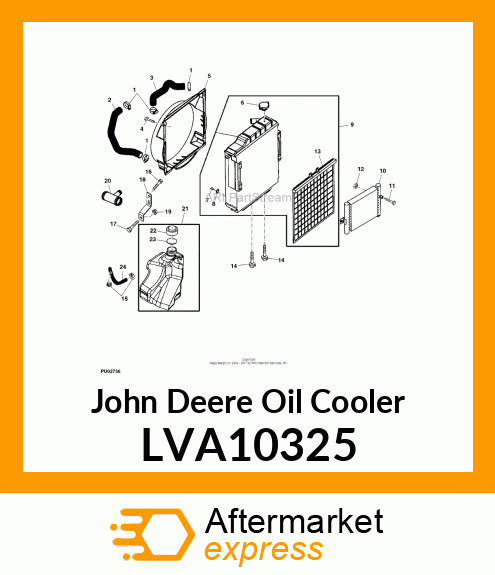 COOLER, OIL 45/46/4700 LVA10325