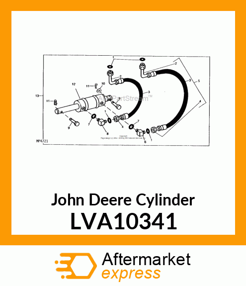 CYLINDER, CYLINDER, HYDRAULIC 55 SE LVA10341