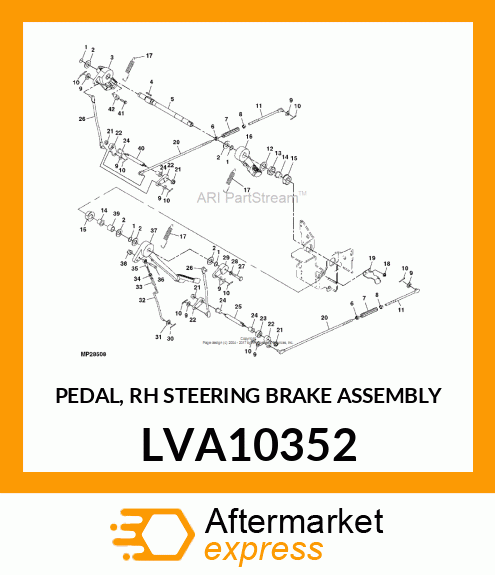 PEDAL, RH STEERING BRAKE ASSEMBLY LVA10352