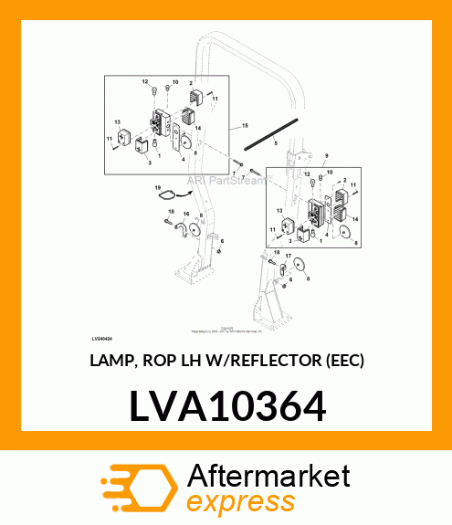 LAMP, ROP LH W/REFLECTOR (EEC) LVA10364