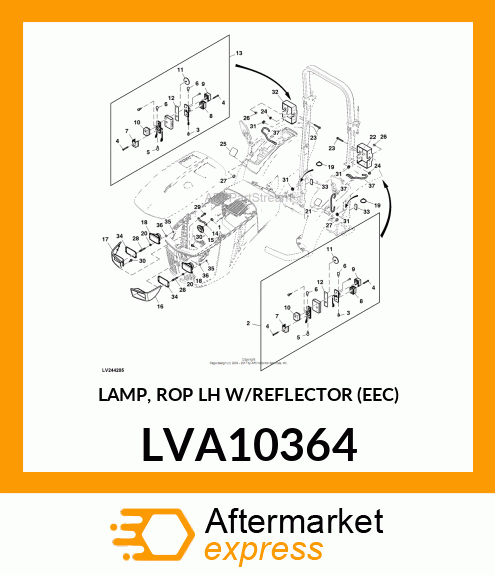 LAMP, ROP LH W/REFLECTOR (EEC) LVA10364