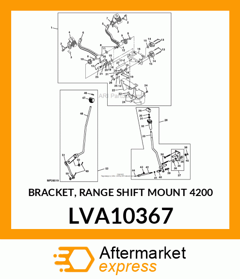 BRACKET, RANGE SHIFT MOUNT 4200 LVA10367