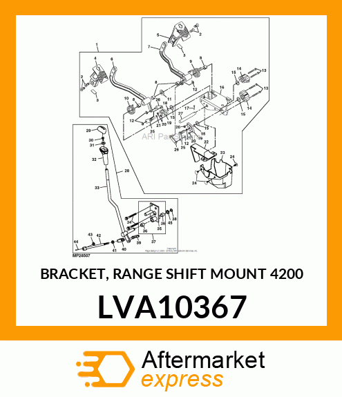 BRACKET, RANGE SHIFT MOUNT 4200 LVA10367