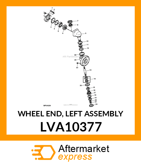 WHEEL END, LEFT ASSEMBLY LVA10377