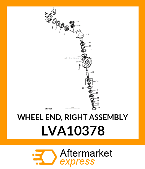 WHEEL END, RIGHT ASSEMBLY LVA10378