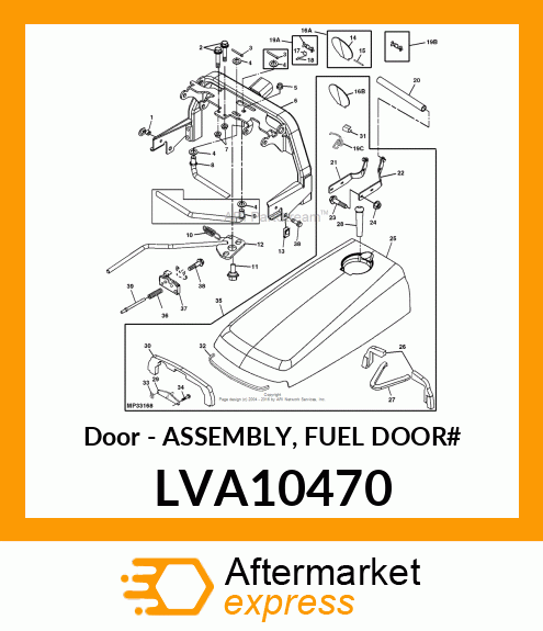 Door - ASSEMBLY, FUEL DOOR# LVA10470