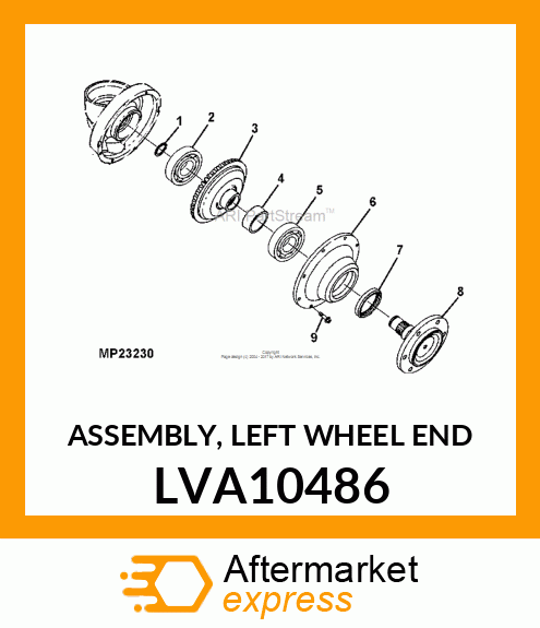 ASSEMBLY, LEFT WHEEL END LVA10486