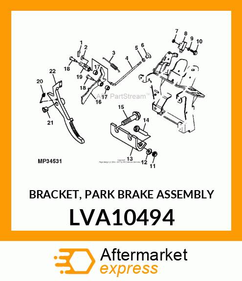 BRACKET, PARK BRAKE ASSEMBLY LVA10494