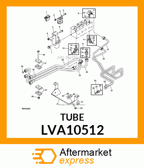 TUBE, HYDRAULIC DIVERTER A1 TO LOAD LVA10512