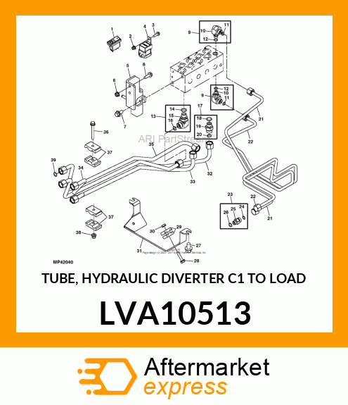 TUBE, HYDRAULIC DIVERTER C1 TO LOAD LVA10513