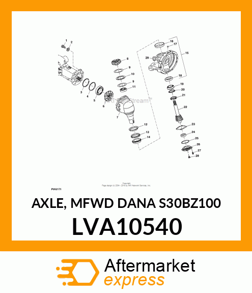 AXLE, MFWD (DANA S30BZ100) LVA10540
