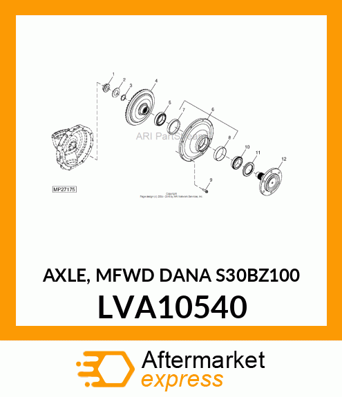 AXLE, MFWD (DANA S30BZ100) LVA10540