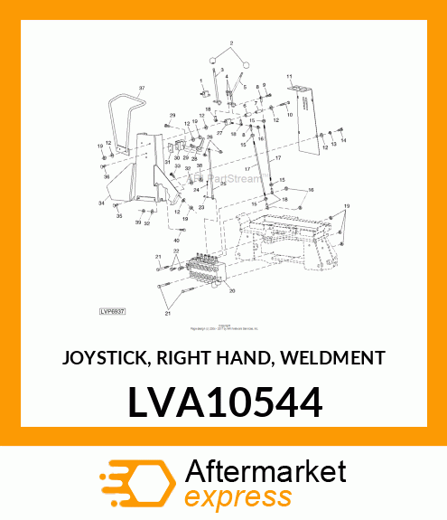 JOYSTICK, RIGHT HAND, WELDMENT LVA10544