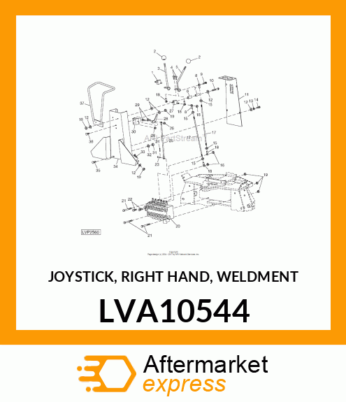 JOYSTICK, RIGHT HAND, WELDMENT LVA10544