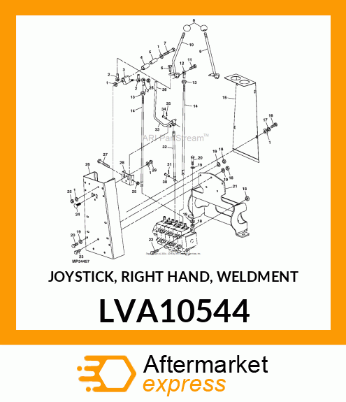 JOYSTICK, RIGHT HAND, WELDMENT LVA10544