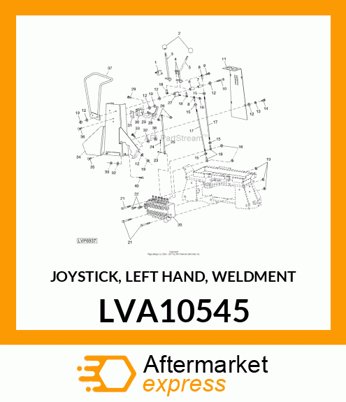 JOYSTICK, LEFT HAND, WELDMENT LVA10545