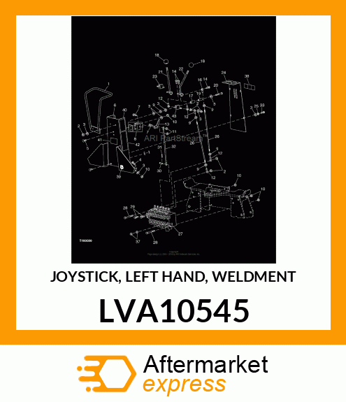 JOYSTICK, LEFT HAND, WELDMENT LVA10545