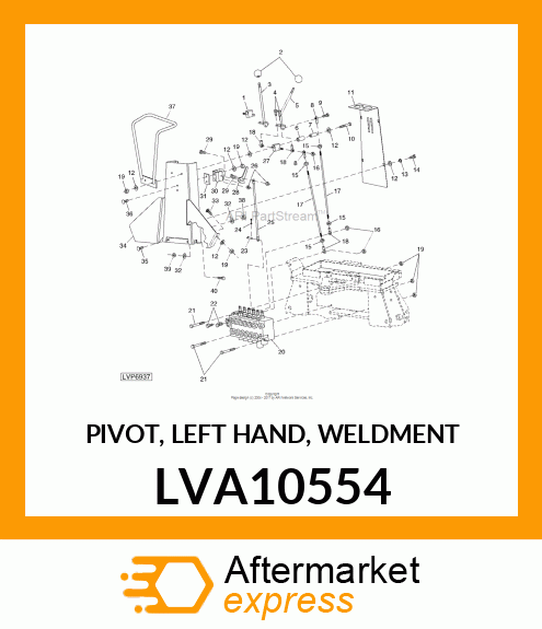 PIVOT, LEFT HAND, WELDMENT LVA10554