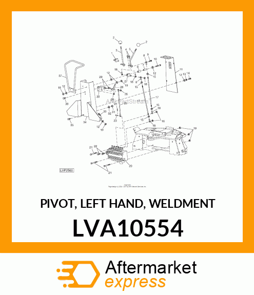 PIVOT, LEFT HAND, WELDMENT LVA10554