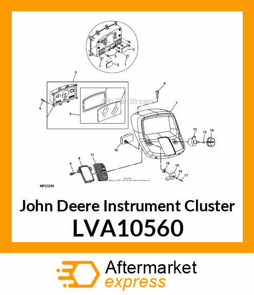 CLUSTER, INSTRUMENT ASSY NA LVA10560